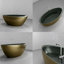 Vast Studio Aged Brass Freestanding Oval Bathtub –  Brass/Green Interior Deep Soaking Solid Surface Tub with Metallic Luxury Finish & Contemporary Spa-Inspired Design-1803894580