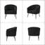 Chaise avec accoudoirs modernes 27,5 po Cadie-94883779