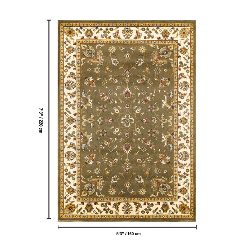 Elvia WF_VIN5008 Green 5'3" x 7'3", 5'3"x7'3"