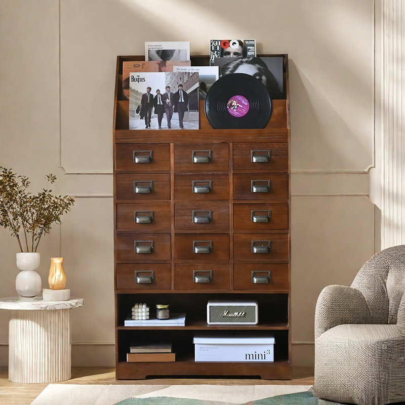Simple Walnut Solid Wood Pine Accent Chest.