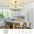8-Light Modern Dimmable Chandelier With Fabric Shades-1139210076