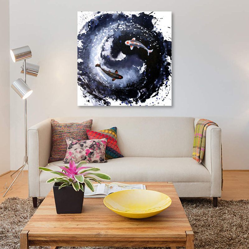 Yin Yang by Sandi Baker - Wrapped Canvas Painting, 45.72 cm H x 45.72 cm W x 1.91 cm D