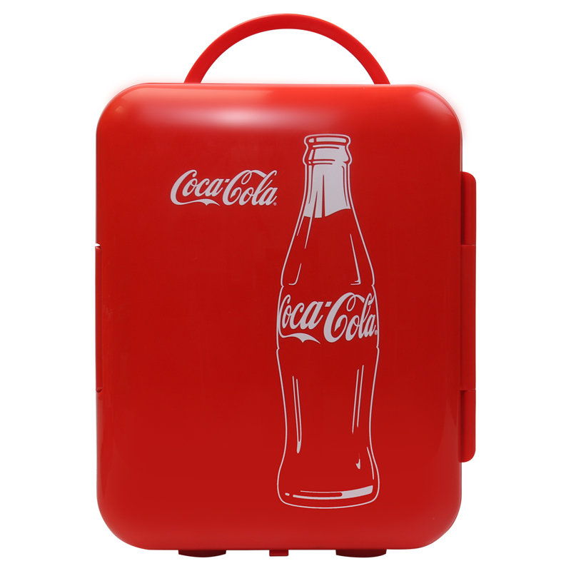 Coca Cola Mini Fridge 4L 6 Can Portable Cooler Warmer for Bedrooms, Coke Fridge