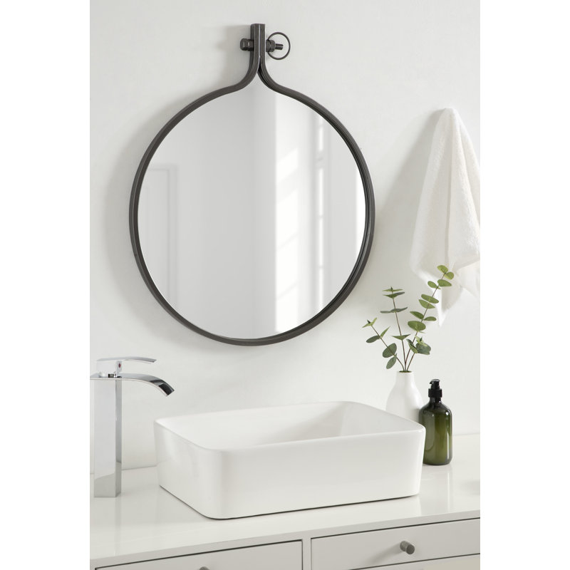 Ristaino Metal Mirror, Black, 37" x 30"