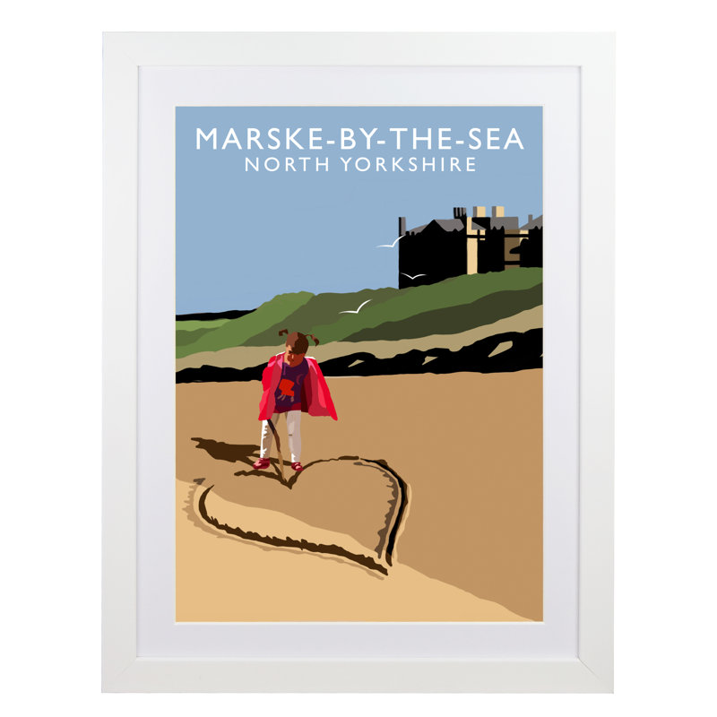 Marske-by-the-Sea 2 by Richard O'Neil - Print, 43.5 cm H x 33.5 cm W x 2.2 cm D, White Wood Frame