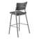 NPS Café Time Stool, Charcoal Slate Top & Silver Frame