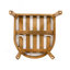 Chaise de salle à manger en bois d'acacia avec coussin beige Abaco, ensemble de 2