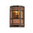Rustic Lodge Solid Brass Flush Mounted Sconce