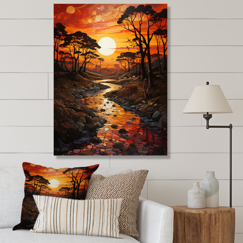 Bato Savannah Serenade africaine, Toile tendue, H 44 po x l 34 po x P 1,5 po