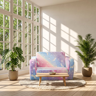 Twin 23.6 " Upholstered Convertible Sofa