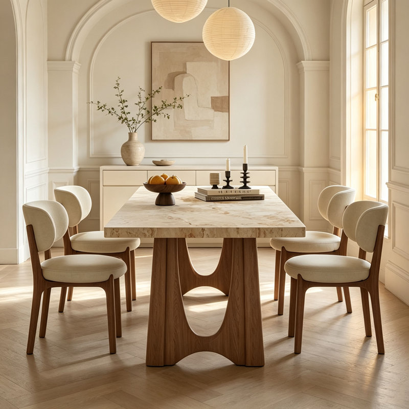 Table de salle à manger French, H 29,5 po x l 78,7 po x P 35,4 po
