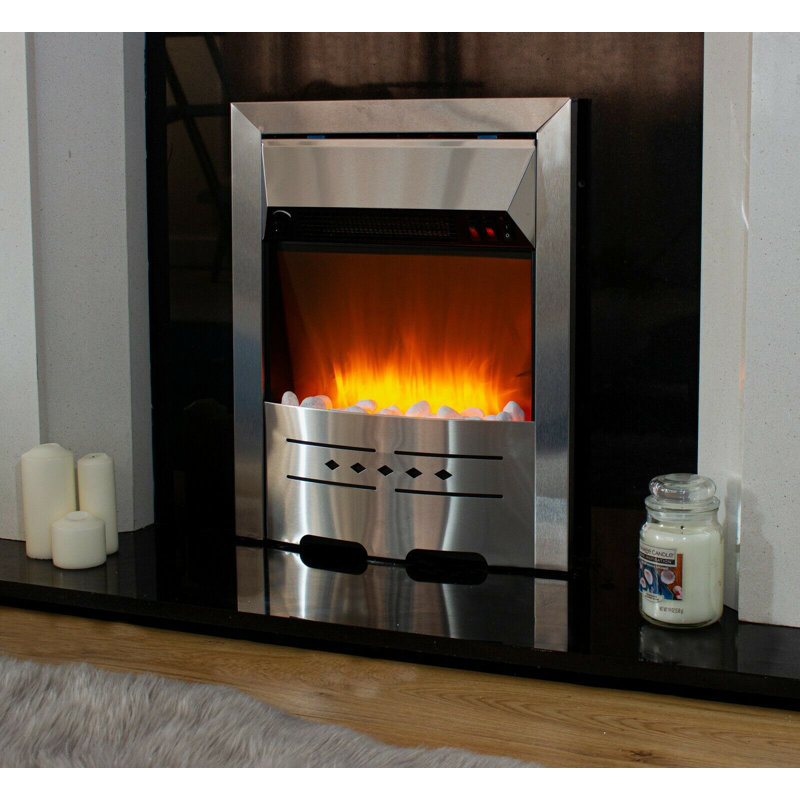 Aidenn Symple Stuff 48cm W Silver Electric Fire