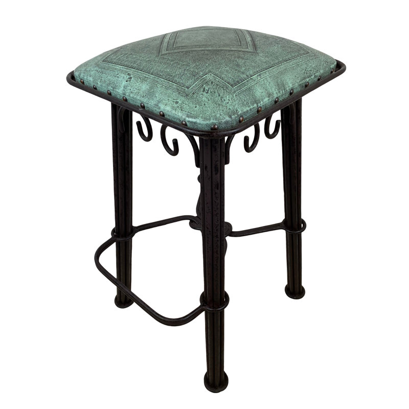 Tabouret de bar et de comptoir Greber, Tabouret de bar (siège d’une hauteur de 30 po), Turquoise