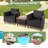 Bjana 2 - Person Acacia Patio Conversation Set with Cushions-1346085559-1458368748