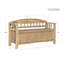 Banc de rangement en bois massif Naja