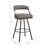 Alisier Black Finish Metal Vegan Leather Swivel Chair (Set Of 2)-417602132-417602130