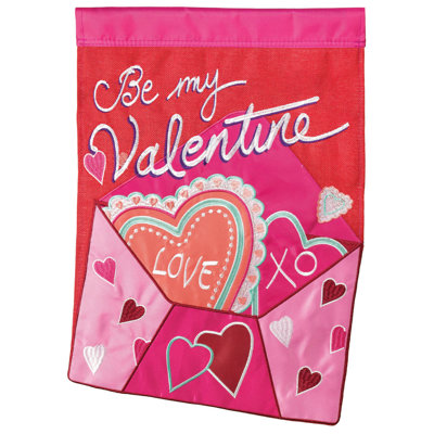 Double Sided Polyester Valentine's Day Garden Flag