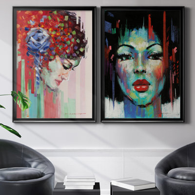 «Confetti Girl III», ensemble de 2 reproductions d'art