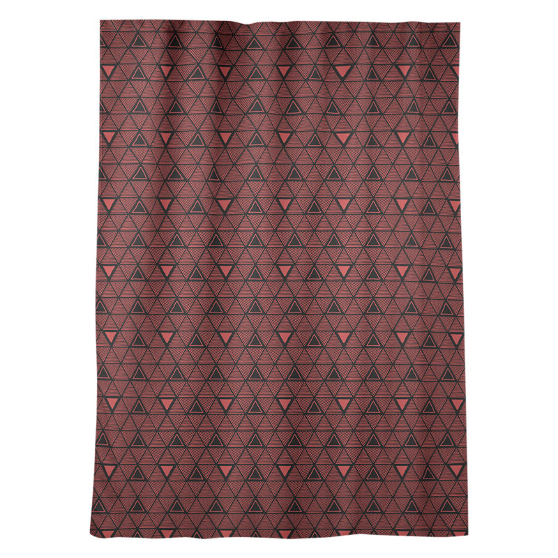 Jordao Room Darkening Curtain Single Panel, Dark Red/Black