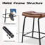 Ensemble de 6 tabourets de comptoir en similicuir de 25,5 po de hauteur, avec tabouret de bar et tabouret à hauteur de comptoir sans dossier avec structure en métal et repose-pieds, jaune brun-548652065