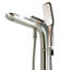 Robinet de baignoire autoportant à fixation au sol avec douche à main Pluto - Nickel brossé-95302652-95426498