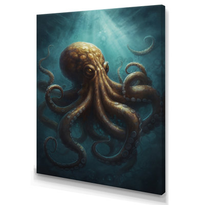 Brown Blue Octopus Under The Sea " Brown Blue Octopus Under The Sea "