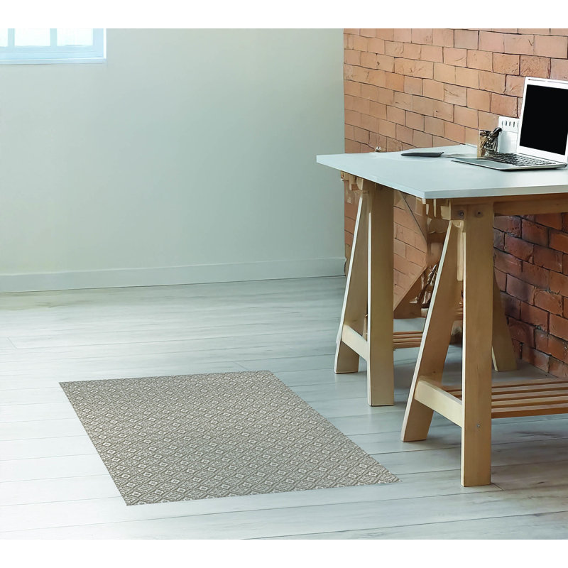 Petit tapis de bureau Talia, L 48 po x P 72 po, Brun
