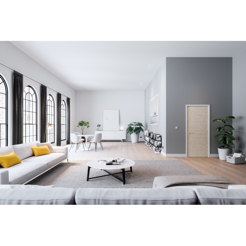Solid MDF Flush Slab Internal Door, 198.1cm H x 83.8cm W x 3.5cm D