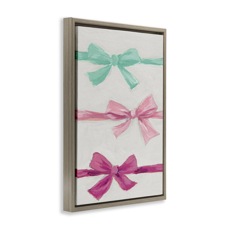 Cadre flottant Ribo Bows Trio, design par Lanie Loreth, Cadre flottant orme Montalcino, H 25 po x l 17 po