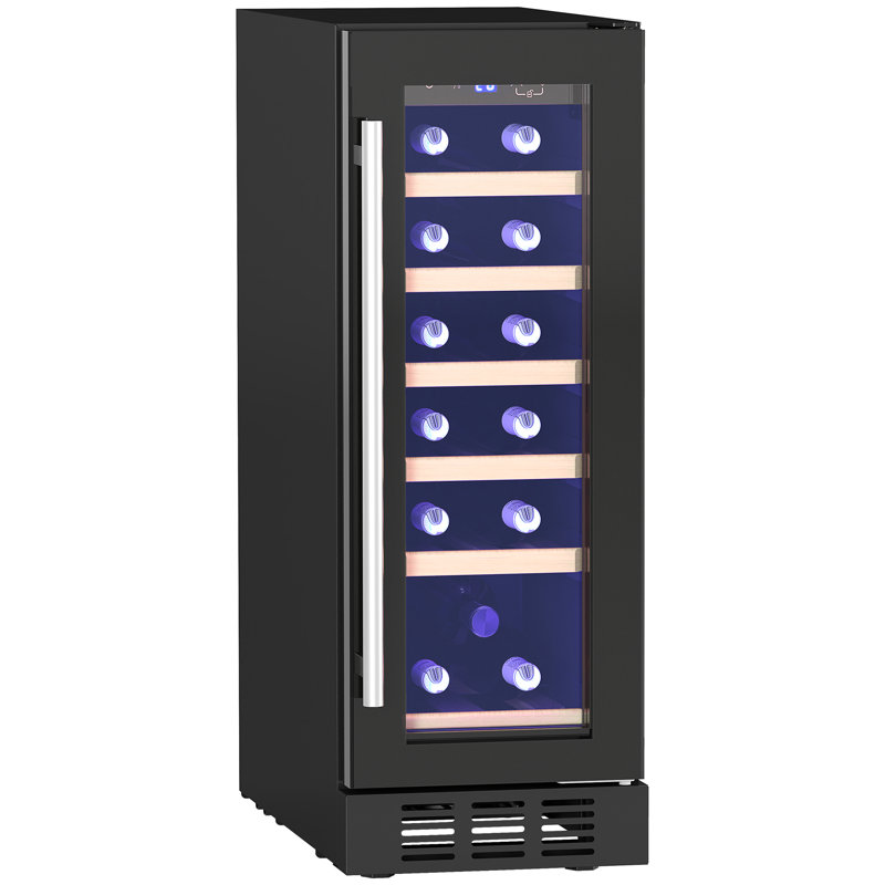 HOMCOM Single Zone 29.5cm Freestanding 19 Bottle and Can Wine & Beverage Refrigerator