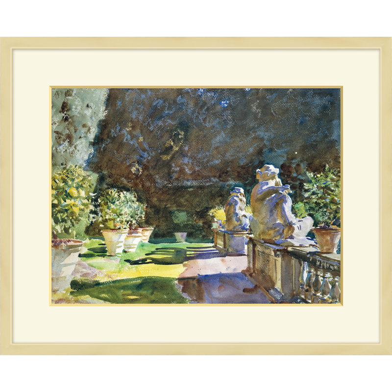 Garden Study 1 ', reproduction d'art encadrée sur verre