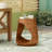 Wood-Like Texture MGO Hollow Side Table-1363726646