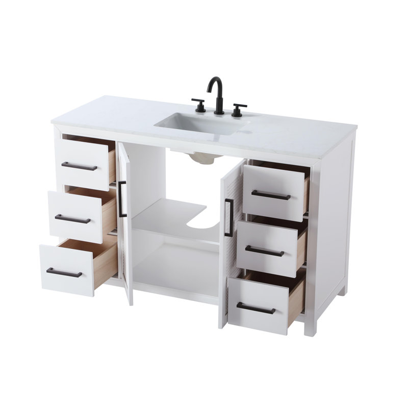 Meuble-lavabo simple 54 po, Blanc