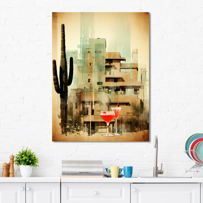 Téquila Twilight Desert Dust Cocktail - Art mural cocktails