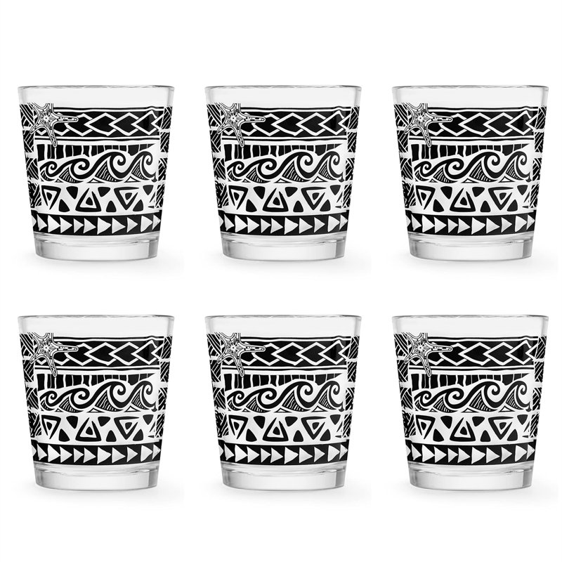 Eakes 360ml Drinking Glass Set, Black