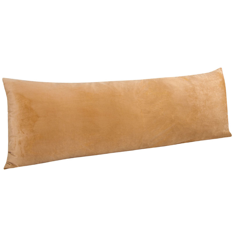1 Pack Body Pillow Cover, Zippered Luxury Fuzzy Flannel Pillowcase, 20x54 Inches - NTBAY, Camel