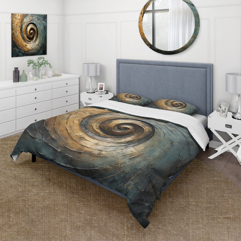Ensemble de housse de couette tourbillon bronze, Housse de couette très grand et 2 très grandes t