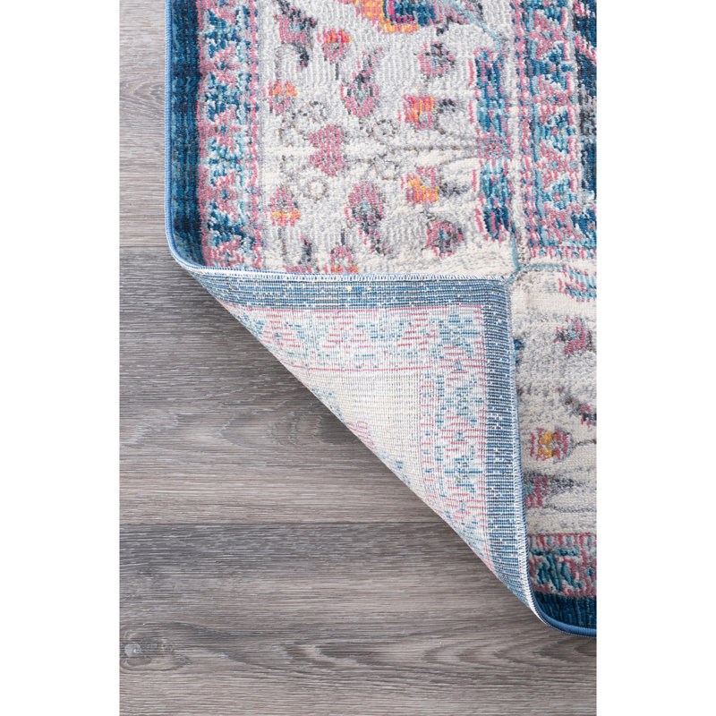 Tapis bleu / orange Hartwick Southwestern, Rectangle 4 pi x 6 pi
