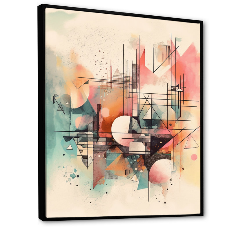 Explorations In Serenity V - impressions géométriques modernes sur toile, H 20 po x l 12 po x P 1 po