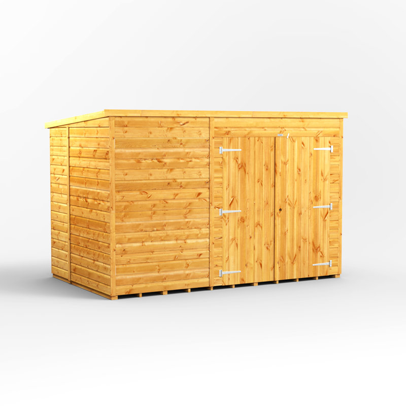 Powersheds 10 x 6ft Pent Timber Tongue & Groove Storage Shed