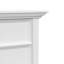 Table de chevet transitionnelle en bois massif l 24 po avec 2 tiroirs et tablette de rangement ouverte Amherst-575421015