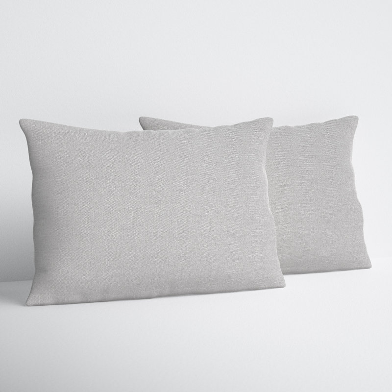 Easton Sunbrella Weather Resistant Lumbar Pillows, 14" x 24", Cast Pumice