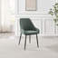 Hadlow Veneer & Metal Round Dining Table With Ophelia Fabric Chairs - Modern Statement Design-1637923534