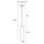 Mini-luminaire suspendu moderne 1 lumière noir mat avec abat-jour cylindrique en métal-641693344