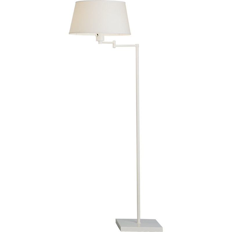 Real Simple 55.5'' Swing Arm Floor Lamp, Stardust White