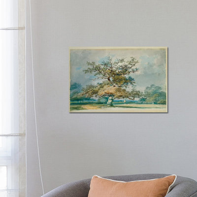 Un paysage avec un vieux chêne - Giclée sur toile tendue avec châssis