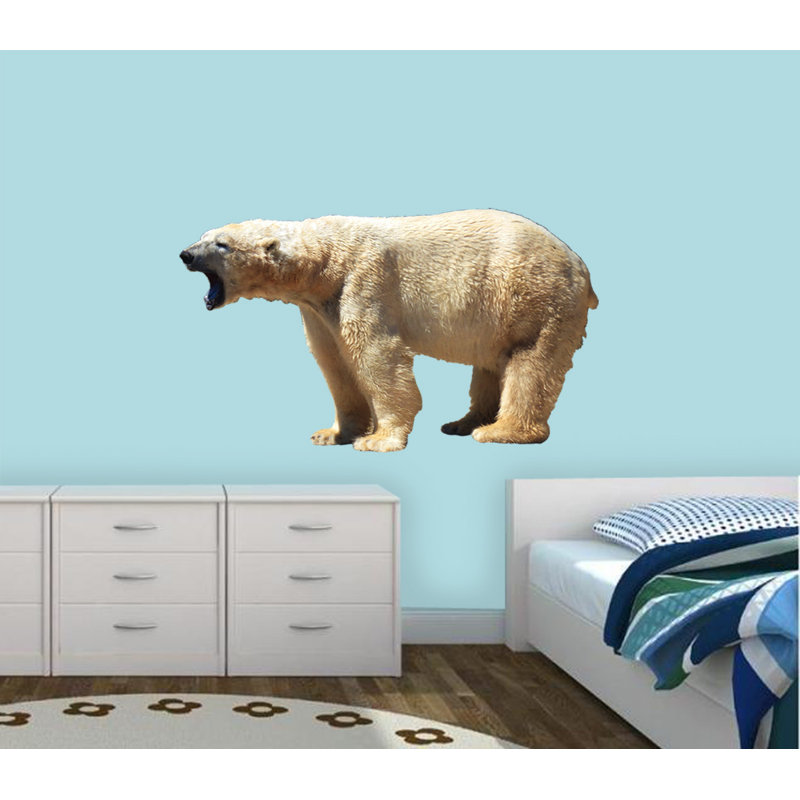 Décalcomanie murale ours polaire, H 28 po x l 45 po x P 0,01 po