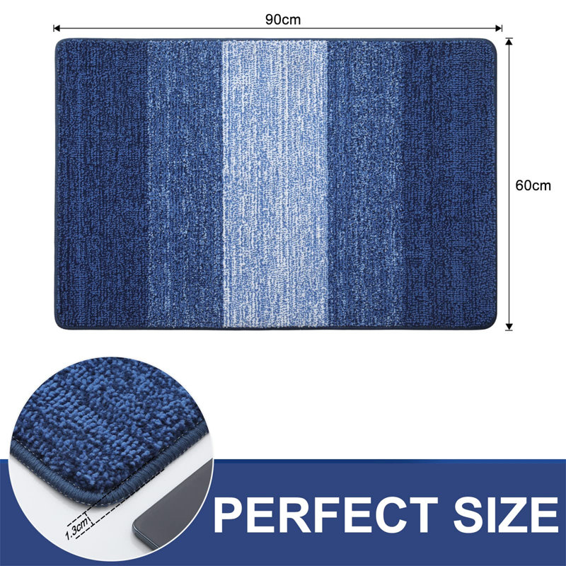 Sydnie Non-Slip Doormat, Blue, 90cm W x 60cm L