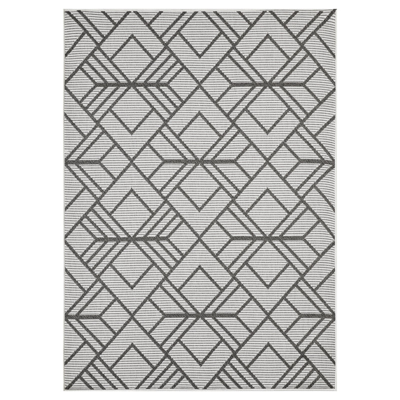 Annie-Jane Geometric Indoor / Outdoor Rug, Rectangle 5'3" x 7'3"