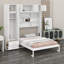 Lit escamotable avec armoire supérieure, tablettes et garde-robe, lit pliant peu encombrant-174084250